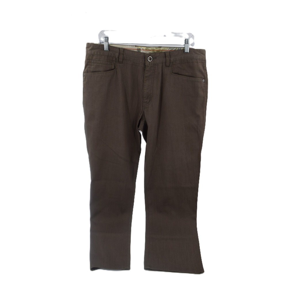 Tommy Bahama Mens Pants Brown Tencel Cotton Blend Flat Front Casual‎ Size 34x30